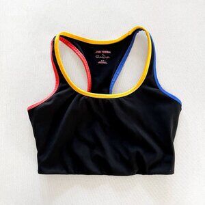 Joe Fresh x Sasha Exeter Colour Block Sports Bra | Black Yellow Red Blue Small